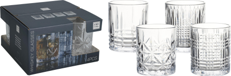 Set 4 pahare whiskey Excellent Houseware, sticla, 8.2x9.2 cm, 310 ml, transparent [9]