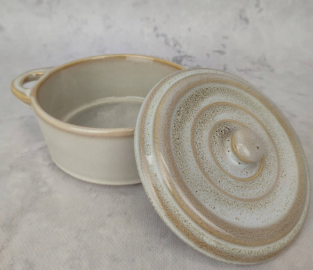 Set 4 ramekini cu capac Koopman, ceramica, 13.5x10x6.5 cm, 180 ml, rotund [4]