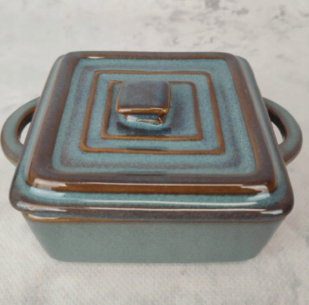 Set 4 ramekini cu capac Koopman, ceramica, 14x10.5x6.5 cm, 240 ml, patrat [5]