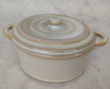Set 4 ramekini cu capac Koopman, ceramica, 13.5x10x6.5 cm, 180 ml, rotund [3]