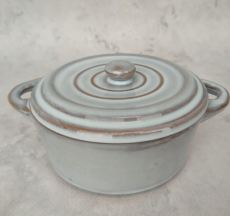 Set 4 ramekini cu capac Koopman, ceramica, 13.5x10x6.5 cm, 180 ml, rotund [7]