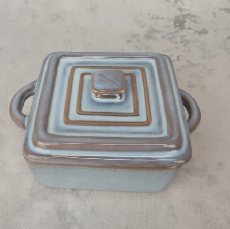 Set 4 ramekini cu capac Koopman, ceramica, 14x10.5x6.5 cm, 240 ml, patrat [10]