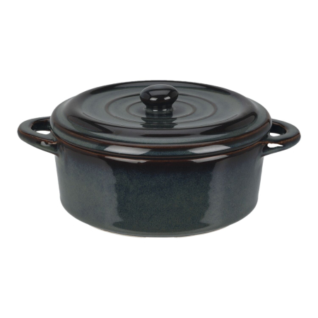 Set 4 ramekini cu capac Koopman International, ceramica, 17x13x6 cm, 350 ml, multicolor [4]