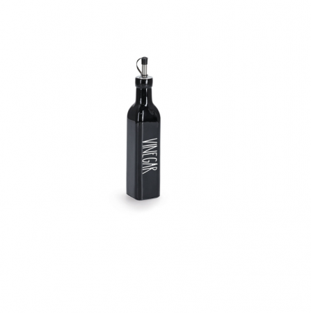 Set 4 recipiente depozitare condimente Zeller, sticla/metal, 270/100 ml, alb/negru [4]