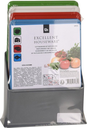 Set 4 tocatoare cu suport  Excellent Houseware, plastic, 20x15 cm, multicolor [2]