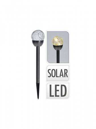 Set 5 lampi iluminat solar ProGarden, otel inoxidabil/sticla, 36x6 cm, argintiu/negru [2]