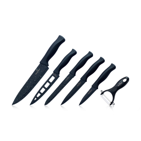 Seturi cutite - Set 6 cutite Swiss Haus, otel inoxidabil, 34x12x5 cm, negru