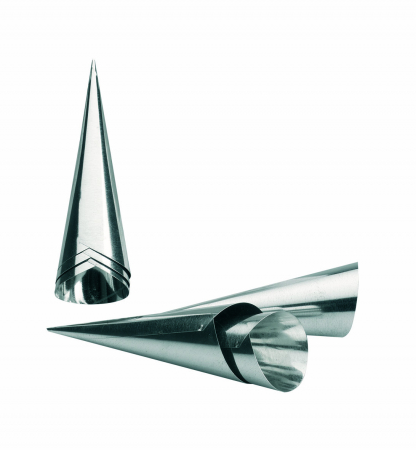 Tavi si forme prajituri - Set 6 forme cornet Ibili-Clasica, otel inoxidabil, 3.5x11 cm, argintiu