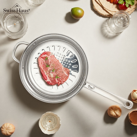 Set 6 oale cu capac Swiss Haus-Montreaux, otel inoxidabil, 16/18/20/24 cm, argintiu [7]