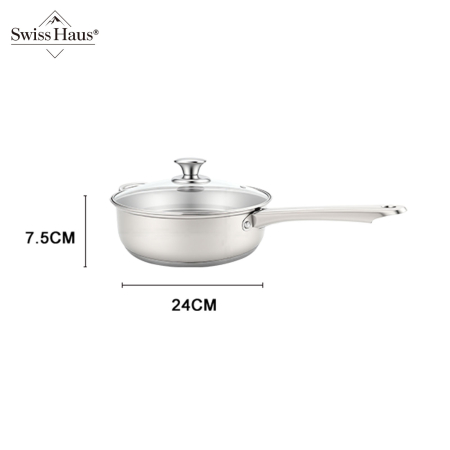 Set 6 oale cu capac Swiss Haus-Montreaux, otel inoxidabil, 16/18/20/24 cm, argintiu [13]