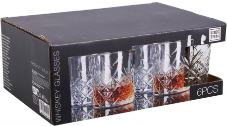 Set 6 pahare Excellent Houseware, sticla, 8x10 cm, 340 ml, transparent [1]