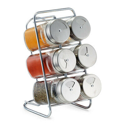 Set 6 recipiente depozitare contimente Zeller, sticla/otel inoxidabil, 18x9.3x15 cm, transparent [1]