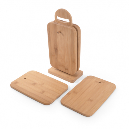 Set 6 tocatoare Fissman, bambus, 23x15x1 cm, maro, suport inclus [2]