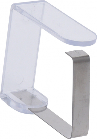 Set of 8 Excellent Houseware table clips, plastic, 5x4 cm, transparent [1]