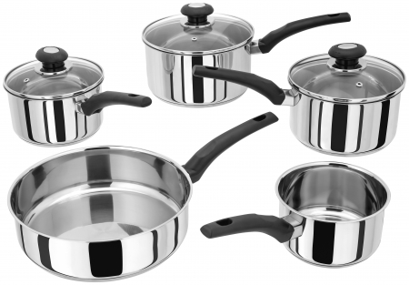 Seturi oale - Set cratite 8 piese Judge Essentials, otel inoxidabil, 14/16/18/20/26 cm, argintiu
