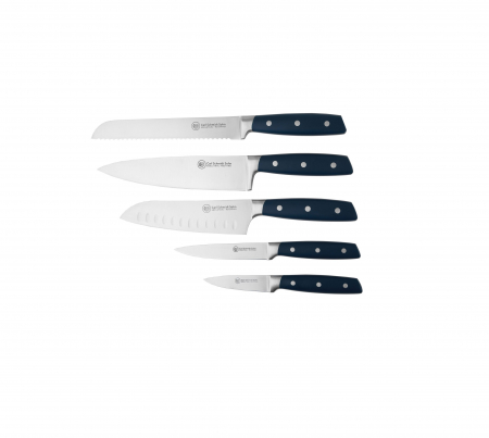 Carl Schmidt Sohn-Kamen knife set, stainless steel/wood, silver/blue [1]