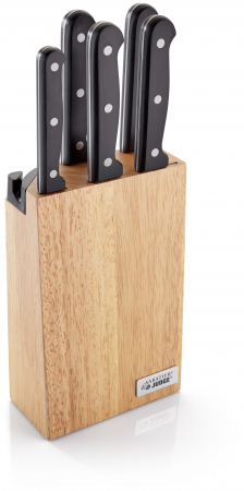Seturi cutite - Set cutite cu suport Judge Sabatier IV, otel inoxidabil, 34/7/14 cm, maro/negru/argintiu