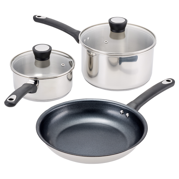 Seturi oale - Set de 3 vase de gătit Judge Essential Cookware, antiaderente
