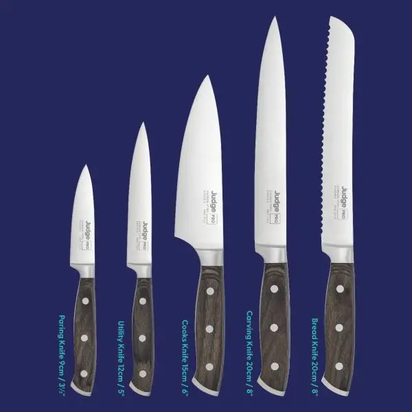 Cutite - Set de cuțite Pro cu suport din lemn, 5 piese, Judge