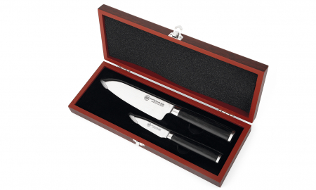 Seturi cutite - Set-doua-cutite-Carl-Schmidt-Sohn-Konstanz-otel-damasc-VG10-9-18-cm-argintiu-negru