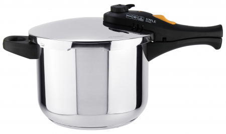 Set of two Magefesa-Style pressure cookers, stainless steel, 3/6 liters, silver/black [2]