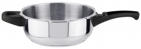 Set of two Magefesa-Style pressure cookers, stainless steel, 3/6 liters, silver/black [3]