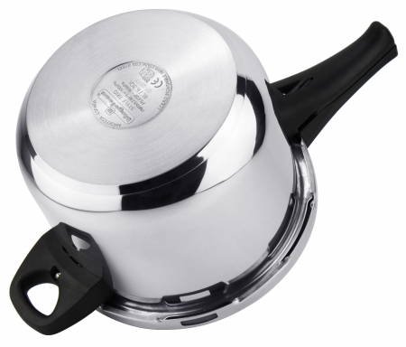 Set of two Magefesa-Style pressure cookers, stainless steel, 3/6 liters, silver/black [6]
