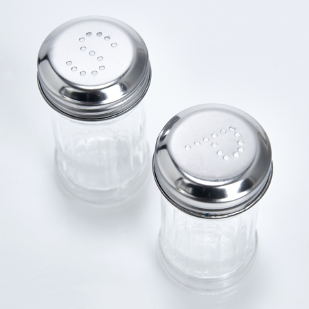 Set doua recipiente sare si pieper Zeller, sticla/otel inoxidabil, 5x9.5 cm, transparent [1]