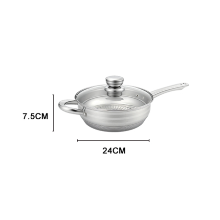Set oale 12 piese Swiss Haus-Montreaux, otel inoxidabil, 16/18/20/24 cm, argintiu [8]