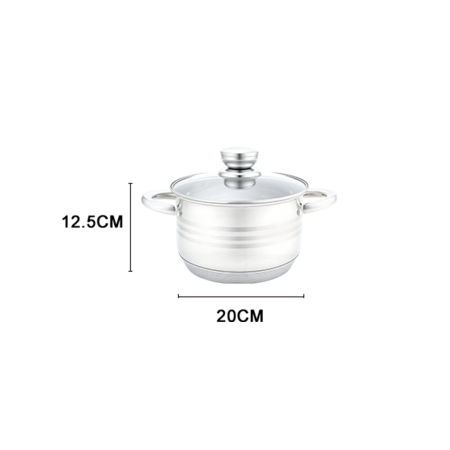 Set oale 12 piese Swiss Haus-Montreaux, otel inoxidabil, 16/18/20/24 cm, argintiu [11]