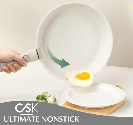 Set oale 17 piese Carl Schmidt Sohn-Cookware, aluminiu forjat, 18/20/26 cm, crem [1]