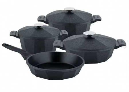 Cookware - 7-piece OMS-Dodeca pot set, aluminum, anthracite