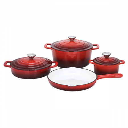 Carl Schmidt Sohn Xanten Premium Red pot set, cast iron, 4 pieces, red [1]