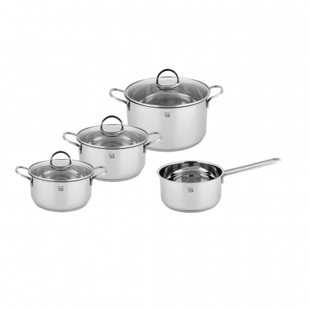 Pot sets - Carl Schmidt Sohn Premium Trier cookware set, 7 pieces, stainless steel, silver