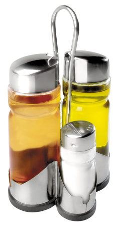 Oliviere si solnite - Set oliviera 5 piese Ibili, otel inoxidabil/sticla, 175 ml, argintiu/transparent