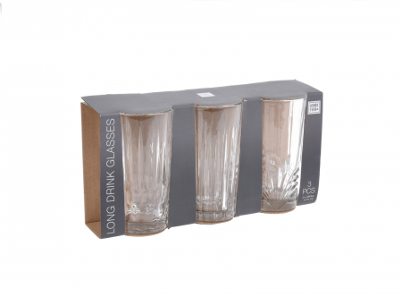 Set pahare Excellent Houseware, sticla termorezistenta, 7x13cm, 260 ml, transparent [1]
