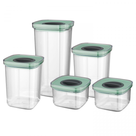 Set recipiente depozitare alimente BergHOFF-Leo, polipropilena, transparent/verde [0]