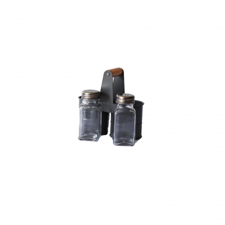 Set sare si piper Koopman Retro, metal, gri [1]