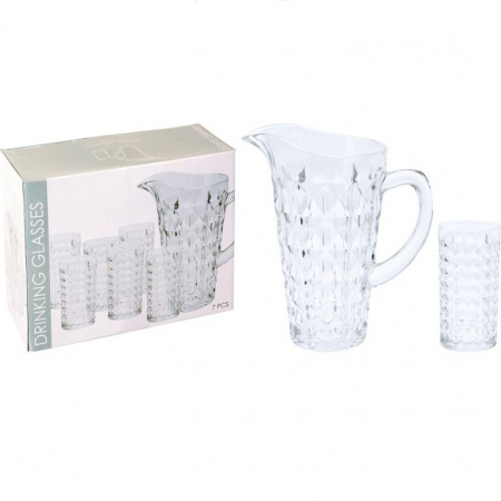 Set servire apa Koopman-Glass Collection, sticla, transparent [2]