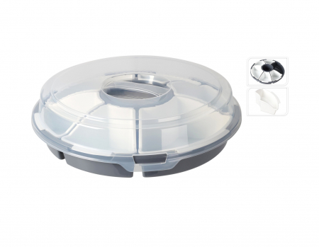 Excellent Houseware snack serving set, polypropylene, 33x9 cm, gray/white [1]