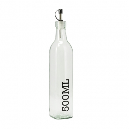 Excellent Houseware oil/vinegar serving set, glass/stainless steel, 6x26 cm, 500 ml, transparent [3]