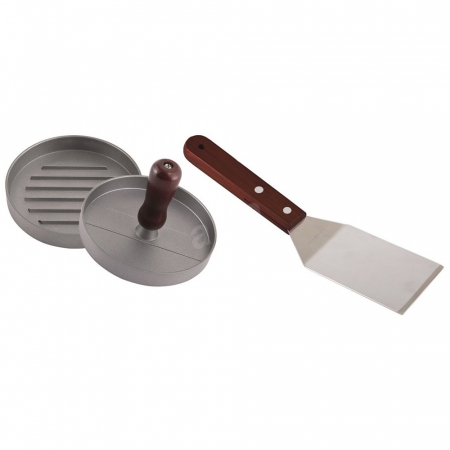 Ustensile gratar - Set ustensile gratar Carl Schmidt Sohn-Bruhl, otel inoxidabil/aluminiu, gri/maro