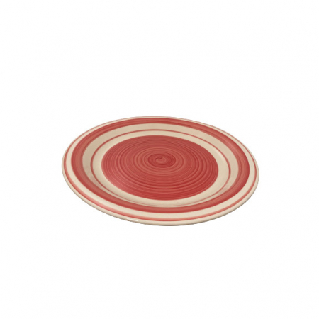 Koopman Excellent Houseware 16-piece dinnerware set-Roma, ceramic, white/red [1]