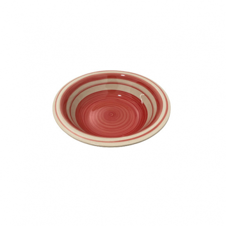 Koopman Excellent Houseware 16-piece dinnerware set-Roma, ceramic, white/red [2]