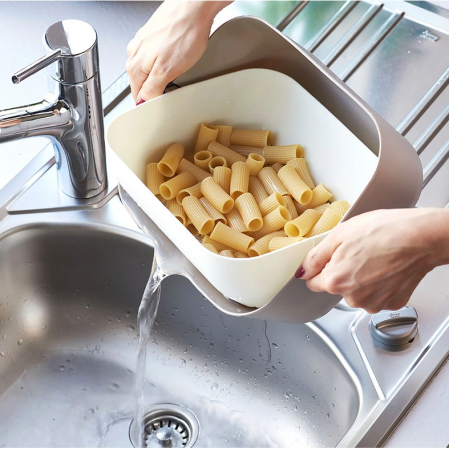 Strecuratoare alimente Zeller, plastic, 29.5x23x12, alb/gri [2]