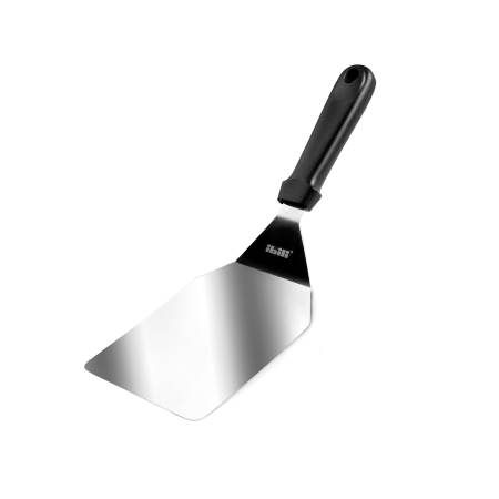 Scoops, tongs, spatulas, spoons - Spatula dreptunghiulara Ibili-Ecoprof, otel inoxidabil, 32x12 cm, negru