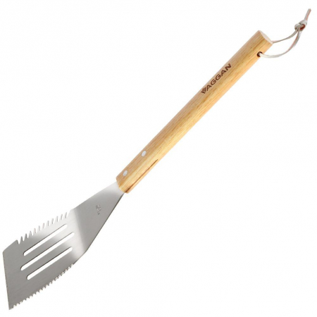 Spatula pentru gratar Vaggan, otel inoxidabil/lemn, 40 cm, argintiu/maro [0]