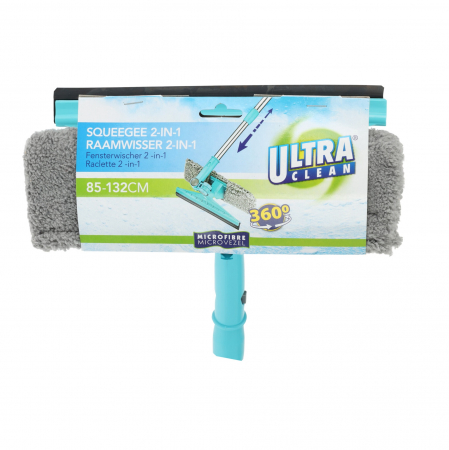 Stergator telescopic pentru geamuri Excellent Houseware, otel inoxidabil/microfibra, 85-132 cm, turcoaz [1]