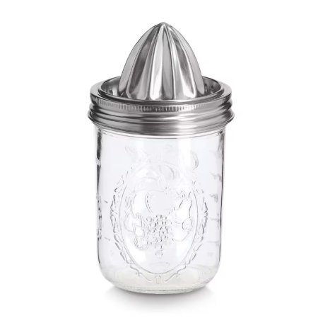 Storcator citrice Zeller, sticla/otel, 9x16 cm, 0.45 l, transparent/argintiu [2]