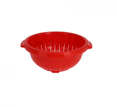 Ustensile pentru gatit - Strecuratoare Excellent Houseware, plastic, 27x25x12 cm, rosu